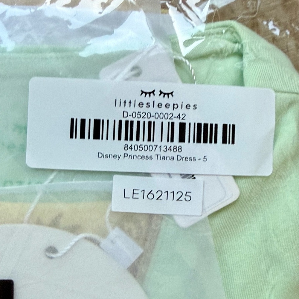 Little Sleepies Disney Princess Tiana Dress 5T NWT - Picture 6 of 6